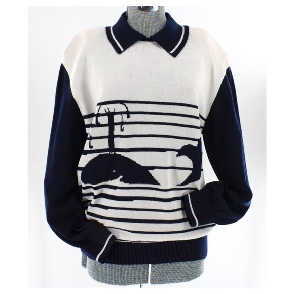 St. John Collection Santana Knit Whale Sweater M - Picture 1 of 8